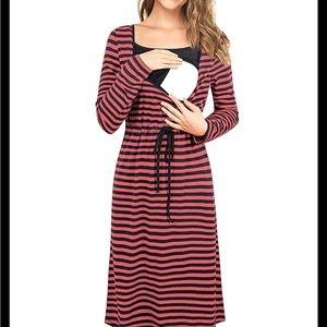 Open cover maternity nursing dress